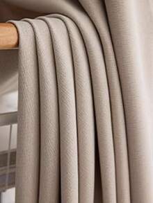 1 件高端复古法式绒球装饰遮光窗帘，适用于卧室、客厅、阳台 - 米色 - 查看 7