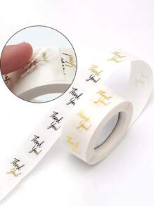 500 张/卷透明铝箔感谢贴纸、面包店和礼品盒信封标签自粘贴纸