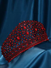 Tiaras y coronas para mujeres, tiara de novia para la boda, corona de reina con rhinestone, accesorios de cabello con cristales para disfraces para cumpleaños, baile de graduación, celebración y bodas oscuras de estilo gótico