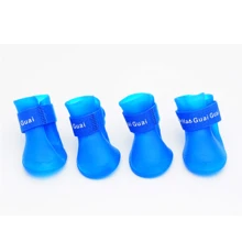 Set da 4 pezzi Scarpe anti-pioggia per cani e gatti di piccola taglia, antiscivolo, impermeabili, stivali di gomma per uso esterno, accessori per animali domestici