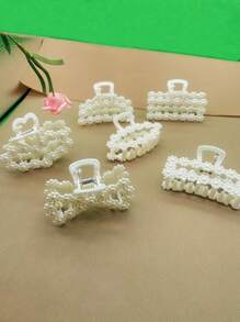 1-5 PCS Ins Style Temperament Pearl Grab Clip, Summer Senior Sense Of Large Hair Clips, Hair Claw Back Of Head Clip Headdress, Bridesmaid Proposal Gift, Pearl Bridesmaid Hair Clips, Bachelorette Party Gifts, Bridal Party Gifts, Hair Accessories