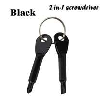 2pcs/3pcs Portable Screwdriver Set, Outdoor EDC Multifunctional Mini Tool With Flathead, Screwdriver, Key Ring & Clip, Men's Christmas Gift, DIY Tool - Multicolor - View 6