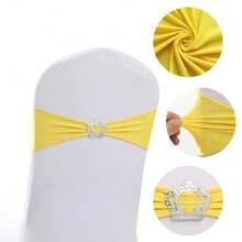 30/10/1 Pieces Of Spandex Elastic Chair With Bowknot For Wedding Reception - Universal Elastic Chair Cover Strap, Buckle Slider Suitable For Decorating Chair Waistband, Birthday Party, Wedding Party, On-Site Chair Backrest Decoration And Fixation For Banquets, Parties, Hotel Events Graduation Party Chair Decoration