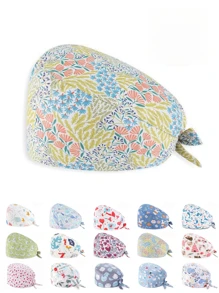 1pc Women's High Quality Polyester Material Digital Printed Heart, Floral, Animal Pattern Work Cap/Nurse Cap, Anti-Bacterial & Anti-Dust, Adjustable Drawstring Design, Suitable For Doctors, Nurses, And All Medical/Beauty/Veterinary Workers - Multicolor - View 6