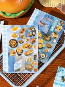 4pcs/Set Vintage Style Cuisine Stickers, Travel Series, For Scrapbooking DIY Decoration