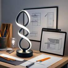 1 pieza Lámpara de escritorio LED con diseño contemporáneo de punto de cable, diseño minimalista, atenuador USB de 3 colores, lámpara decorativa multiestancia, apta para dormitorio, sala de estar, estudio, hotel, oficina, mesita de noche, lámpara de mesa multifuncional