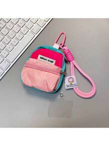 Cute Funny Little Black Person Hanging Bag Phone Case Short Strap Handheld Mini Purse Weird Expression Earphone Case Jeans Waist Bag Card Holder Mini Change Purse Gift For Men And Women Gifts For Mother, Family, Friends, Birthday, Holiday Phone Charm, Phone Chain