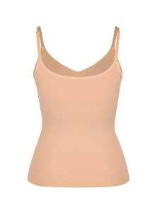FeelinGirl Womens Tank Top Shapewear Tummy Control Tops Slimming Cami Tank Seamless Compression V Neck Camisole - 駝色 - 查看 6