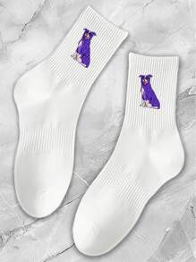 1 Pair Of Women's Crew Socks,Long Socks,White Socks,Black Socks,Women Socks,Cute Socks,Girls Socks,Short Socks, That Absorb Moisture And Sweat, Are Soft,Breathable, Moisture Wicking, Sweet, And Cute. They Can Be Worn For Home, Office, Leisure, And All Seasons. Colors Are Random