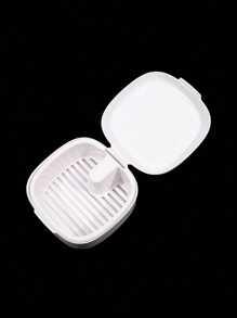 1pc Denture Storage Box Portable Soaking Cleaning Tooth Orthodontic Retainer Storage Box Invisible Teeth Aligner Braces Cleaning Box - Multicolor - View 5
