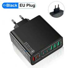 XJDR 120W 4USB-A+4USB-C Compatible With IPhone16 15 14 13 Charger Fast Charging 8 In 1 Charger Quick Wall Wall Adapter Suitable For Travel, Office, Dorm, And Home Multi-Port Nan