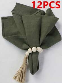 2/6/12/300pcs Solid Color Cloth Napkins, Reusable And Washable, Suitable For Parties, Gatherings, Picnics, Home Decor