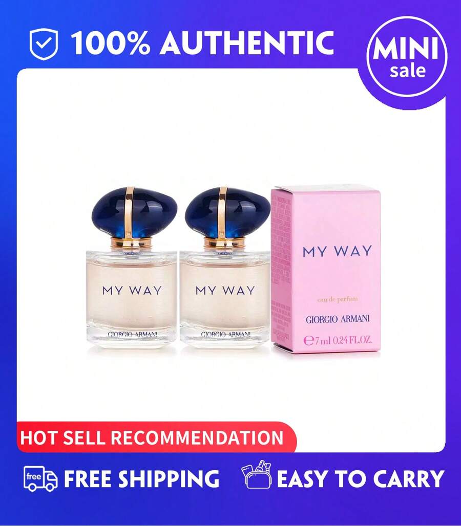 Armani Beauty Ladies My Way Eau De Parfum Splash(Miniature) 7ml/0.24fl.Oz ,My Way  - Eau De Parfum 7ml/0.23fl.Oz - Perfume For Women, Fragrances EDP Womens |Perfume Mini[ Perfect For Use On The Road] - 14毫升(7毫升*2瓶) - 查看 1