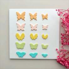 3pcs Butterfly Shaped Soft Clay Earring Mold Pendant DIY Craft Tools - White - View 3