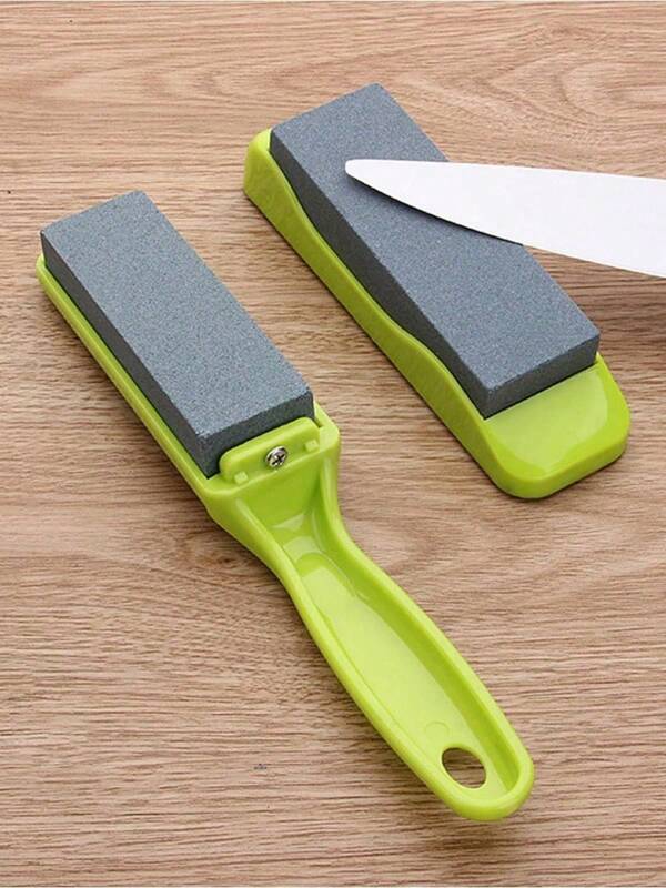 1pc Household Kitchen Knife Sharpener, High Hardness Whetstone With Non-Slip Base, Practical Sharpening Tool