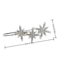 2 stuks glitterstervormige haarspeldjes, elegante metalen zijpony haarspeldjes voor vrouwen, schattige stijl, ramadan