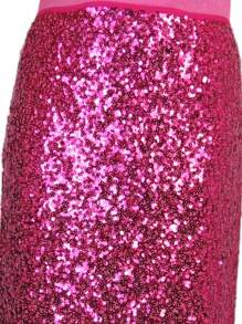 Paulo Due Sequin Maxi Skirt With Side Slit - Pink - View 4