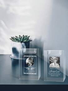 Custom Photo Candle Holder, Remembrance Gift, Passed Away Loved One, Picture In Glass, Holiday Decor | 3D Photo Crystal Candle Holder,Memorial Gifts For Loss Of Dad, Mom Or Loved One , Engraved Inside The CrystalGlass With Your Photo And Text -Bereavement AndCondolence Gift -Remembrance - Multicolor - View 6