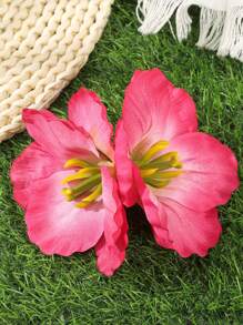 1 件芙蓉花发夹，度假海滩风格装饰侧刘海，女士摄影道具配件 - 彩色 - 查看 10