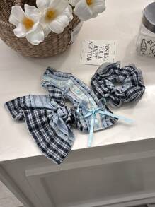 可爱蝴蝶结风格面料发圈，时尚弹性发带，女士新款头饰 - 彩色 - 查看 11