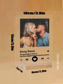 1PC Customized Acrylic Photos And Song Titles, Customized Photos, Customized Album Covers, Customized Acrylic Music Song Plaque Photos Gifts Birthday Graduation