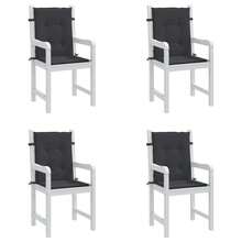 VidaXL Garden Chair Cushions For Low Back Chairs 4 Pcs Black 100x50x3cm