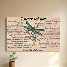 Framed   Dragonfly Canvas Wall Art With Inspirational Quotes – Motivational Home & Office Decor, Perfect Gift For Living Room, Bedroom, Or Kitchen , Motivational Wall Art - 裱框 - 查看 2