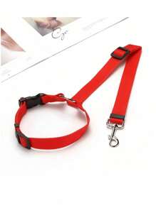 1pc Adjustable Retractable Shock-Absorbing Pet Car Safety Leash, Suitable For Small/Medium/Large Dogs