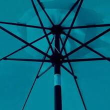 Sunnyglade 9' Patio Umbrella Outdoor Table Umbrella With 8 Sturdy Ribs (Tan) - Teal Blue - View 6