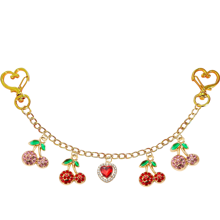 Rhinestone Heart & Cherry Bag Purse Chain Charm Heart & Cherry Purse Chain Charm Gold Decorative Bag Chain Charm Purse Extender Purse Chain Strap Replacement Bag Decoration Chain Charm Accessories For Women Shoulder Bag Tote Bag Underarm Bag Birthday & Festival Valentine's Day Christmas Gift - Multicolor - View 7