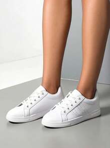 Royalfashion Women's Fogod Lace-Up Sports Shoes - White - View 2