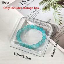1/10pcs Acrylic Jewelry Storage Box, Anti-Oxidation Transparent Bracelet Chain Holder Box, Cosmetic Sponge Organizer Box, Household Desktop Storage