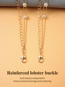 金色金属水钻胸罩肩带，吊带背心肩带配件，时尚隐形肩带，适用于露肩连衣裙，适合狂欢 - 金色 - 查看 4