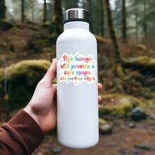 1PC This Human Will Provide A Safe Space Vinyl Sticker - Ally & Inclusive Decal, No Question Asked Waterproof Sticker For Water Bottles, Laptops & Tumblers, Pride Month Gift, Mental Health Awareness Sticker