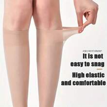 10 paia/3 paia di calze a metà polpaccio di colore pelle e nero, calze da donna di taglia grande, calze stile JK, calze a metà polpaccio, calze versatili e traspiranti da studente in stile Ins, calze velate estive. Calze a metà polpaccio di colore unito estive versatili ultra sottili di colore pelle, lunghezza a metà polpaccio, stile Y2k, confortevoli - Multicolore - Visualizzare 4