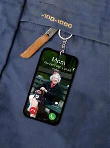 Custom Memorial Photo Keychain, Personalized Name Keychain, Customized Acrylic Keychain, Customizable Sympathy Gift, Father's Day, Mother's Day Gift - Multicolor - View 6