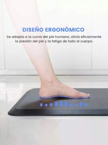 Tapete Antifatiga Cocina Hogar Oficina Impermeable 70x44 Cm - Negro - Ver 4