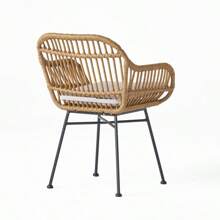 Rodney Woven Faux Rattan Chairs With Cushions Set Of 2