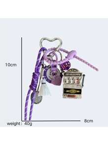 1pc Slot Machines Bag-Charm,Bag Ornament. Mountaineering Rope Keychain Gift For Girls Phone Pendant Toy Gift Decorate Collection Accessories Can Be Given To Family Friends Boyfriends And Girlfriends Couples Gifts Y2K Thanksgiving