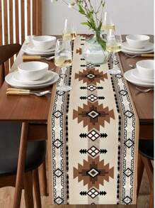 1 Pc Boho Western Table Runner,Kitchen Dinner Cafe Table Runners,Decor For Coffee Party Wedding