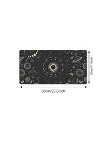 1pc New Design Mouse Pad 90x40cm Large Size Computer Keyboard Desk Pad, Beautiful And Dirt Resistant, Water-Resistant, Simple Star And Sun Design Ideal For Gaming And Office Use, Non-Slip Rubber Base