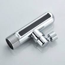 1pc Multifunctional Faucet Adapter, 6 Water Outlet Modes, Suitable For Bathroom Bathtub Sink Kitchen Faucet, Sink Faucet Replacement Accessory, Home Essential - Sterling Silver - View 4