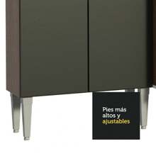 Cocina integral completa modular Madesa Emilly 169cm color marrón y negro 10 con gabinetes y alacena diseño moderno muebles de cocina equipada para hogar - Marrón y negro - Ver 7