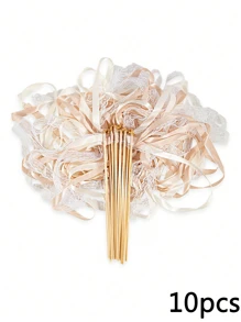 10/20PCS Lace Ribbons And Silver Bell Party Wands, Party Gifts, Ribbon Wands, Wedding Decorations, Magic Fairy Wands