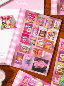 4pcs/Set Vintage Style Cuisine Stickers, Travel Series, For Scrapbooking DIY Decoration