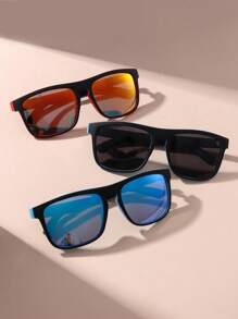 3 Pairs Polarized Photochromic Fashion Glasses, For Street Style Photography And Selfies, Suitable For Teenagers - Multicolor - View 5