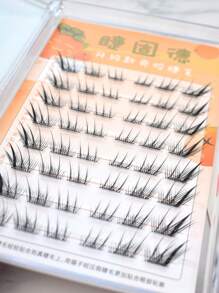 48 Stücke/Box Suda Tagebuch erweitertes Wimpernband ohne Kleber, Fuchsaugen Wimpern