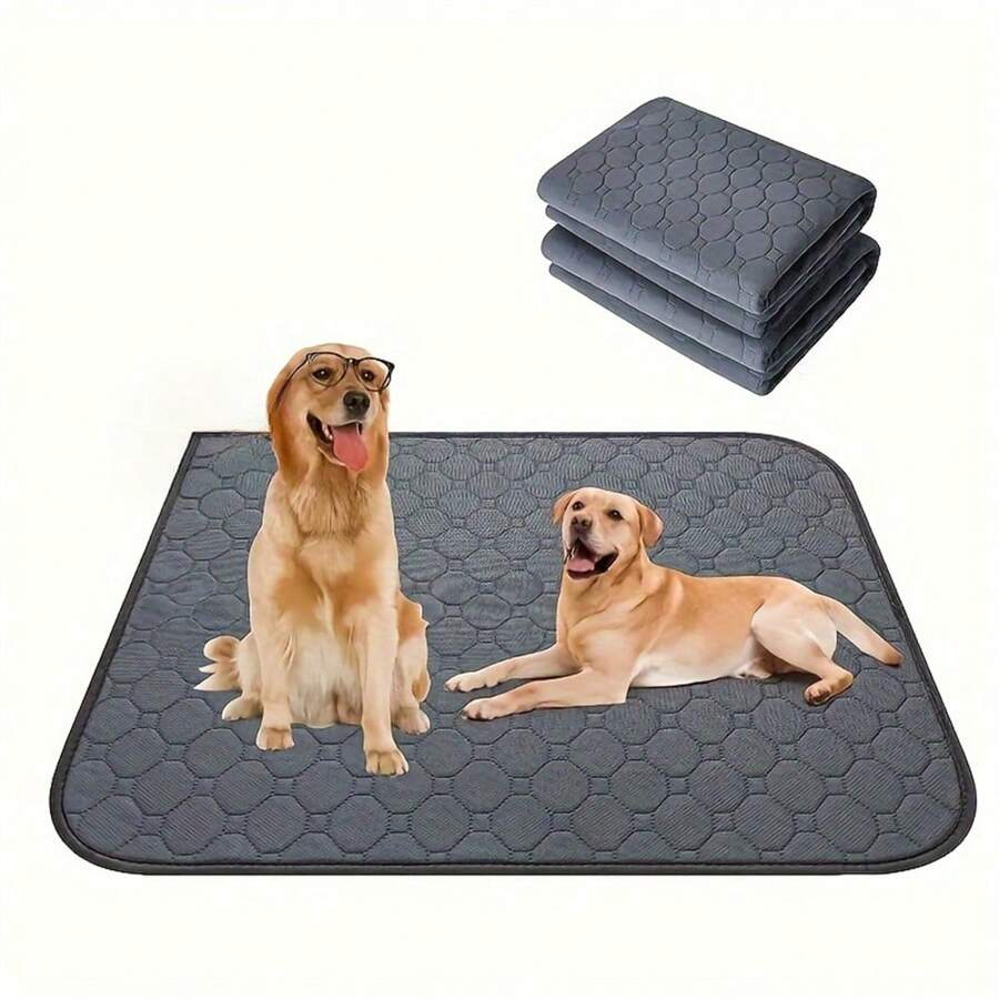 1 件可清洗、可重复使用的狗尿垫，配有防滑防水底座 - 非常适合笼子训练和室内事故 - 送给宠物主人的完美礼物！