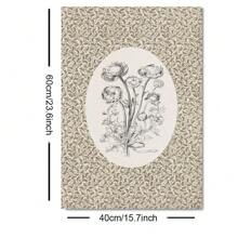 1 pezzo cartellone stampa su tela, arte da parete minimalista stile vintage, per decorazione di dormitorio, appartamento, soggiorno, camera da letto, decorazione casa moderna, con motivo botanico floreale vintage senza cornice in stile bohémien