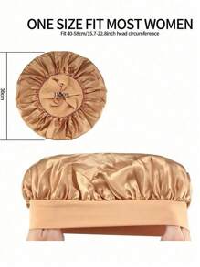 2pcs Silk Bonnet For Sleeping, Satin Hair Bonnets, Soft Elastic Band Silk Sleep Cap, Silk Hair Wrap For Curly Hair (Black Gold) Bathroom Decor Fall Decor Back To School Hair Bonnet